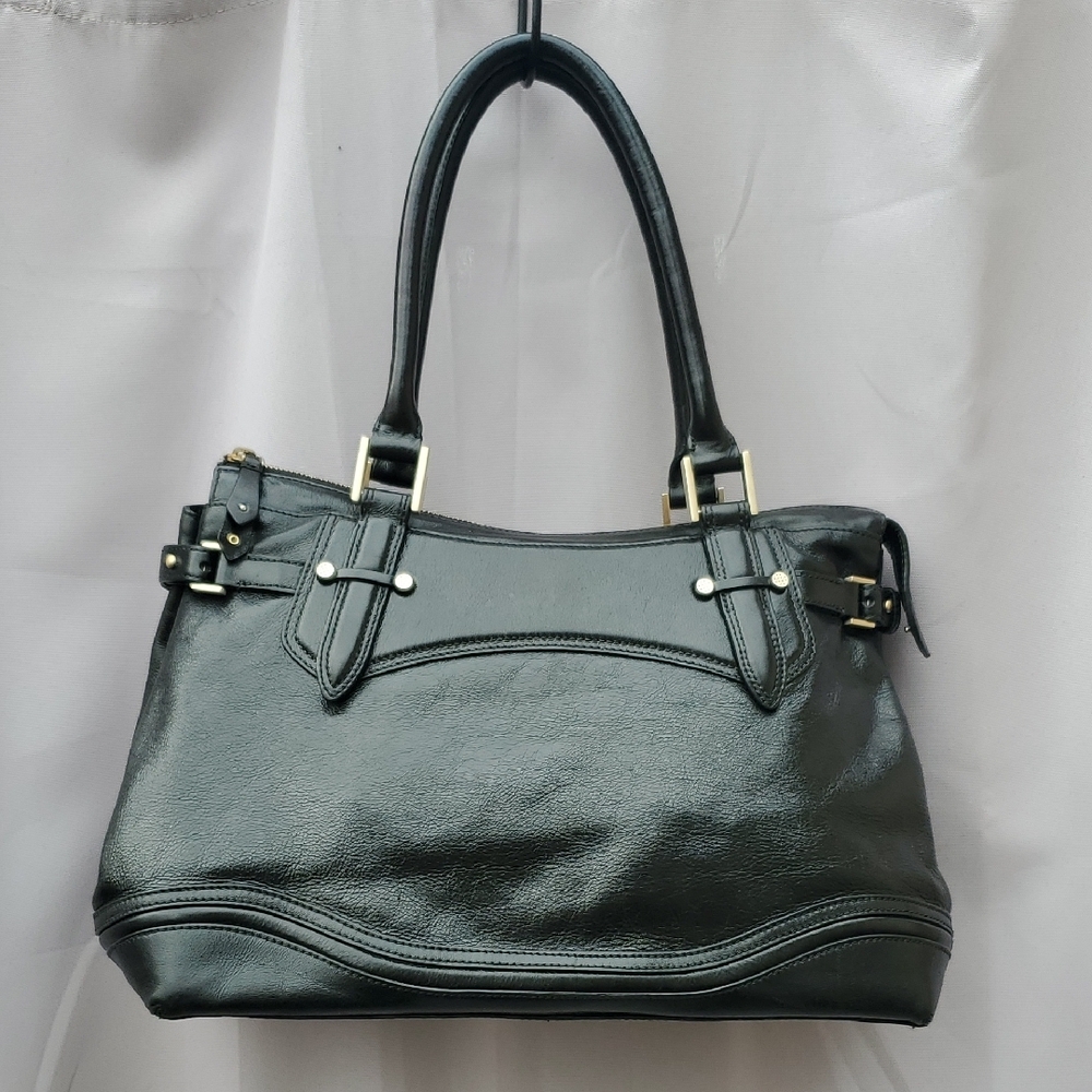 Elegant Cole Haan Black Leather Hand Bag Shoulder